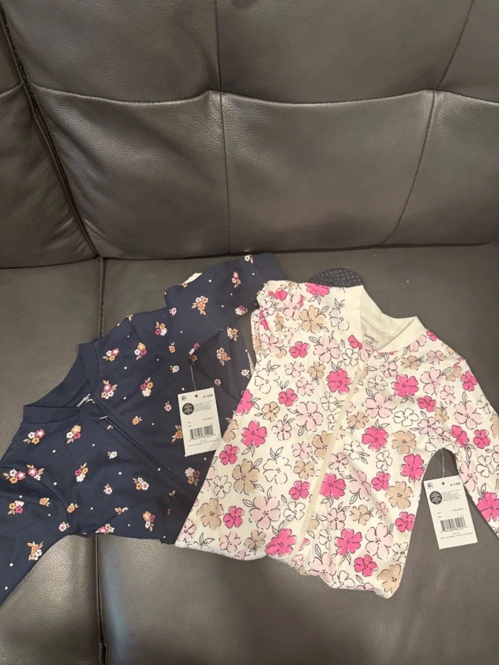 George Baby Set of 2 Footie Pajamas 6-12 Months NWT